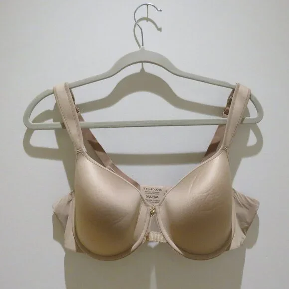 THIRDLOVE 24/7 Classic Perfect Coverage Bra in Taupe Neutral Comfort - Size 38C - Picture 2 of 12